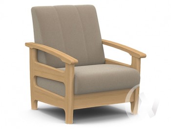Кресло для отдыха Омега (бук лак/CATANIA LATTE) в Майском - majskij.mebel54.com | фото