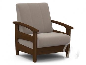 Кресло для отдыха Омега (орех лак/CATANIA COCOA) в Майском - majskij.mebel54.com | фото