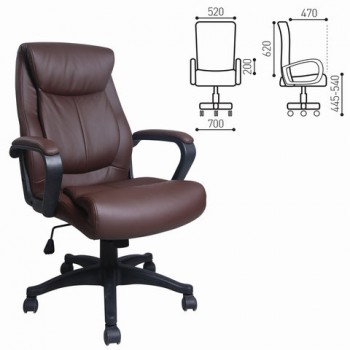 Кресло офисное BRABIX Enter EX-511 (коричневый) в Майском - majskij.mebel54.com | фото