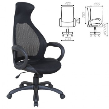 Кресло офисное BRABIX Genesis EX-517 (черное) в Майском - majskij.mebel54.com | фото