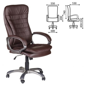 Кресло офисное BRABIX Omega EX-589 (коричневое) в Майском - majskij.mebel54.com | фото