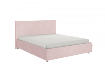 Кровать 1,6 Квест с основанием (Нежно-розовый велюр) в Майском - majskij.mebel54.com | фото