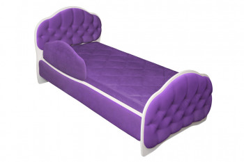 Кровать 160 Гармония 32 Фиолетовый (мягкий бортик) в Майском - majskij.mebel54.com | фото