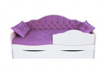 Кровать 180 серии Иллюзия Лайт 1 ящик 32 Фиолетовый (подушки) в Майском - majskij.mebel54.com | фото