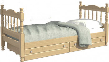 Кровать одинарная Аленка из массива сосны 800*1890 Сосна в Майском - majskij.mebel54.com | фото