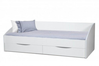 Кровать одинарная "Фея - 3" (симметричная) New/(белый / белый / ДВПО: белый) в Майском - majskij.mebel54.com | фото