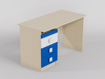 Стол (прямая столешница) Скай люкс (Синий/Белый/корпус Клен) в Майском - majskij.mebel54.com | фото